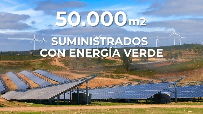 El 100% de nuestras instalaciones están alimentadas con energía renovable